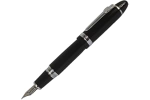Zoohot Jinhao - Penna stilografica 159 nero laccato oro argento