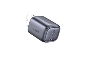 UGREEN USB C Plug 65W USB C Charger Fast Charging Plug Nexode 3C1A Foldable GaN Travel Charger, Compatible with iPhone 17 Pro/Air/17/16/15, MacBook Pro/Air, iPad, Galaxy S24/S23, Pixel 9/8, Laptop,etc