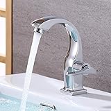 Waschbeckenmischer/Mond Gebogener Hahn/keramischer Kernhahn/einzelner kalter Hahn