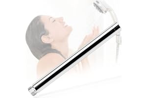 XAVSWRDE 8 Inch Shower Extension Round Stainless Steel Shower Extension Tube Straight Bathroom Shower Head Extension Arm Extender Handheld Ceiling Shower Arm Pipe for Fixed Shower Head