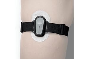 DiaBrothers Dexcom G6 Fixierband Fixierung Halter mit verstellbarem Armband - Halter: schwarz - Armband: schwarz - Größe: S (15-25 cm)