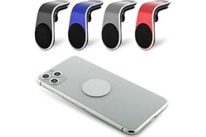 ANTEVIA MATÉRIAUX Antevia – Soporte magnético para teléfono de coche sobre rejilla de ventilación, más de 10 modelos | imán para vehículo | Material: aluminio | Color: negro (Magvent negro)