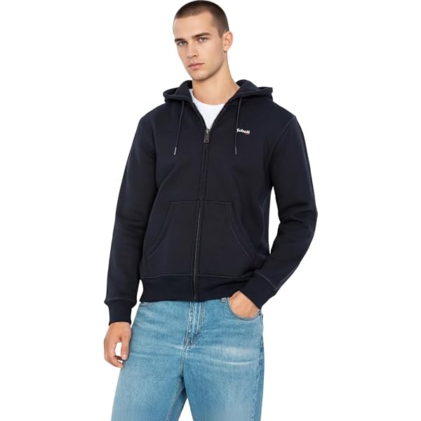 Veste Blouson Homme Schott En Denim - Style Duffle Coat à Capuche - Taille M Occasion