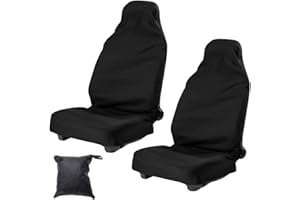JOCXZI car seat cover for front seats waterproof - 1 piece car front seats universal car seat cover in black, seat cover car seats front for dogs children sports easy to clean
