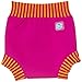 Splash About Kids Reusable Swim Happy Nappy - Pink/Mango Stripe Rib, X-Large, 12-24 Months