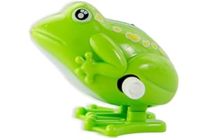 Ogquaton 1 stück Uhrwerk Frosch Spielzeug Nostalgischen Spielzeug Kunststoff Frosch Springen Frosch für Kinder und Erwachsene Pädagogisches Spaß Spielzeug Geschenk Grün Kreative und Nützliche