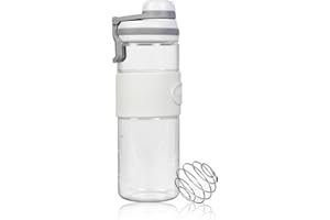 PZMLOASN Protein Shaker,shaker für eiweiß- & sportgetränke- für super cremige Fitness Eiweiß Shaker,shaker proteinshake 650ml - Langlebiger, Auslaufsicherer, gym shaker BPA-frei (Weiß, 650ML)