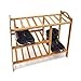 Produktbild Relaxdays Bambus Schuhregal H x B x T: ca. 75,5 x 68 cm Schuhschrank mit praktischem Stiefelfach und 3 Ablagen für Ihre Schuhpaare zur Schuhaufbewahrung aus Holz als stabiles Regal, natur