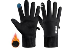 Ulhnei Fahrradhandschuhe Warme Winterhandschuhe Wasserabweisende Touchscreenhandschuhe Winddichte Laufhandschuhe rutschfeste für Männer Frauen zum Laufen, Radfahren, Klettern usw