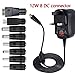 Price comparison product image Helper Universal 12W 3V 4.5V 5V 6V 7.5V 9V 12V 1A 1000mA Regulated Multi Voltage Switching Replacement Power Supply Adapter Charger PSU for Household Electronic Devices Routers Speakers LCD CCTV Cameras TV box Audio (12W 8 DC Tips)