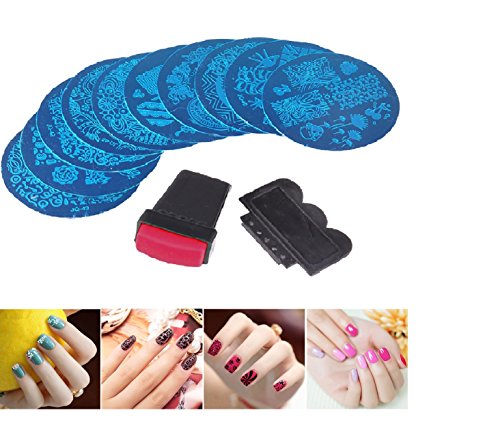 NALATI **Frühling Liebe** Stamping Set Nagel Kunst DIY Stempelschablonen Bildstempel Schablone Metallplatten Nagel Tattoo Scraper Tool - 5