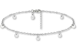 GD GOOD.designs EST. 2015 Bracelet de cheville pour femme I Chaine de cheville acier inoxydable I Bijoux fantaisie en 18K Or, Argent ou Or-Rose