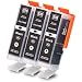 Produktbild 3er Set - kompatible Tintenpatronen zu CANON PGI-570 XL | 3x Schwarz mit je 22ml Inhalt | geeignet für Canon Pixma MG5750 / MG6850 / MG7750