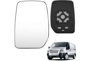 LMYSUFI UK Wing Mirror Glass Non-Heated Front Door Wing Mirror Glass Compatible for FORD TRANSIT MK6 MK7 2000-2013 V348 YC1517K741AA YC1517K740AA (Left Side)