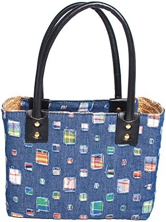 Clearance Women's Fashional Straw Handmade Shoulder Bag and Multicolor Cubic Beach Top Handle bag For Teenagers