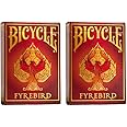 Bicycle Fyrebird Playing Cards - 1 Deck, Air Cushion Finish, Professional, Superb Handling & Durability, Great Gift For Card Collectors (Pack of 2)
