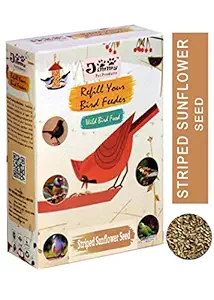 JiMMy Pet Products Sunflower Seeds Bird Food Striped Sunflower Seed 400 Grams