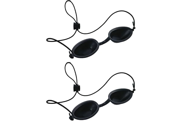 2PCS Lunettes Bronzage, Lunettes de Solarium Lunettes de Protection UV Lunette Protection Lumiere Pulsee Anti Laser Lunette Anti UV Cabine Convient à la Ajustables Clinique de Beauté ou à la Maison