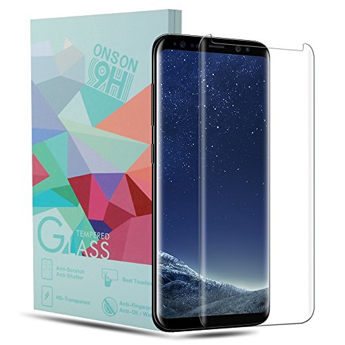 Verre Trempé Galaxy S8, ONSON Film Protection en Verre trempé écran Protecteur Vitre pour Samsung Galaxy S8 Anti Rayures 