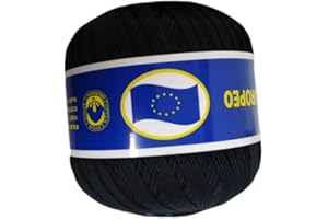 LA MERCERIA ONLINE Cotone Per Uncinetto Numero N° 5-100 Grammi Filo Di Scozia( Sono 282 Mt.) Tinta Unita E Per Altre Quantità Contattatemi (Nero 23)