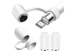 ACAGET for Apple Pencil Cap, Replacement Pencil Lid, Anti-lost Pencil Top Cap Holder,Silicone Protective Pencil End Cap Cover Compatible with iPencil 1st Generation For iPad Pro(2Cap+2Anti-lost Strap)