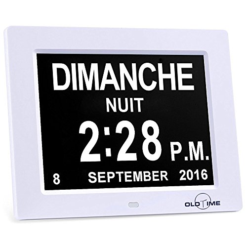 SINOIDEAS Orologio Digitale con Calendario, Orologio Alzheimer da 20,3 cm LCD con Data, Giorno e Ora, è Il miglior Regalo per i Genitori, i Nonni