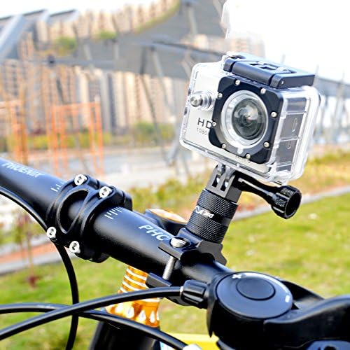 Antifire Aluminum Bike Bicycle Handlebar Mount 360 Degree Rotation Action Camera Bike Mount Bicycle Rack Mount Holder for GoPro Hero 4/3+/3/2/1