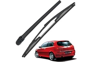 Ruolin Braccio e Spazzola Tergilunotto Posteriore, Braccio Tergicristallo Posteriore e Gomma Tergicristallo Ricambio per Alfa Romeo 147 2000-2010