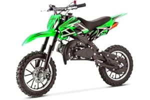 T-MOTO.IT #1 OFF ROAD LEADER T-MOTO Mini Cross 50cc Benzina KXD 701, Minimoto a Benzina Mini Moto Cross 2 Tempi Ruota 10/10 Uso Off Road, Motocross 50cc, Moto Cross Bambino/Ragazzo (Verde)