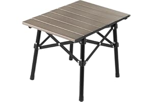 Naturehike Table Pliable Table de Camping Ultralégère Mini-Table Table en Aluminium Portative Seulement 1 kg Capacité Portante 50 kg (Brun)