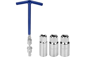 Crozgan Blue Spark Plug Tool Set Spark Plug Socket Wrench T-Handle Plug Socket Spark Plug Removal Tool 16mm 18mm 21mm