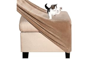 FAIRUO Cuadradas Funda Otomana Redondo Rectángulo Fundas de Reposapiés Sofá Protector de Puff Funda Protectora para Taburete Otomanas Muebles de Reposapiés con Parte Inferior Elástica (Color : @22, Size :