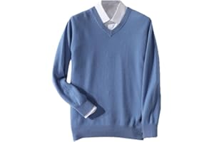 SUVOIIER Men Cashmere Sweater Men Pullover Autumn Winter Warm Classic V-Neck Sweaters Male Jumper Jersey Men's Sweater