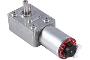 WALFRONT DC Moteur 12V Codeur Moteur de Réduction Turbine à Engrenage à Couple Elevé avec Codeur 10/20/30/40/100RPM(40RPM)