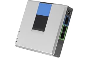 Eboxer VOIP Gateway 2 Porte Sip V2 Protocollo Adattatore telefonico per Internet con Cavo di Rete per Linksys PAP2T (Spina Europea)(EU)