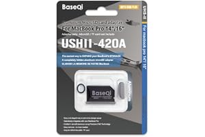 Baseqi UHS-II microSD-adapter av aluminium för 2021 M1/2022 M2/2023 M3 MacBook Pro 14 tum och 16 tum