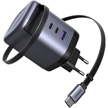 Mcdodo Caricatore USB-C GaN 100W Con Cavo Retrattile 70cm – 4 Porte Per MacBook, IPhone 17/16/15, Galaxy S25/S24, IPad Pro E Steam Deck