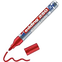 edding 250 Whiteboardmarker - rot - 1 Whiteboard Stift - Rundspitze 1,5-3 mm - Boardmarker abwischbar - für Whiteboard…