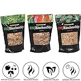 Räucherchips Mix von Feuer & Flamme® | Buchen-, Apfel- und...