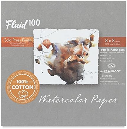 Fluid 100 Watercolor Cp 140Lb Ez-Block 8X8