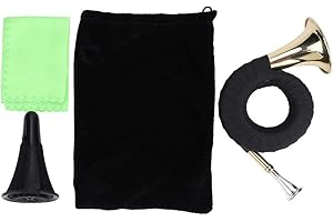 Demeras F¡§1rst Pless Horn, Taschenjagdhorn Jagdhorn Leichtes tragbares Messinghorn Musikinstrumentenset Bb Jagdhorn f¡§1r Musikliebhaber und Lernende, Blasinstrument