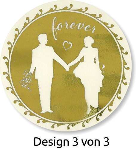 Avery Zweckform 56812-A Sticker auf Rolle Hochzeit 38 mm 50 Aufkleber im Spender (stabile Verpackung) - 6