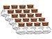 Produktbild Gewürzgläser Set mit Press-korken | 24 teilig | Füllmenge 40 ml | mini bauchig Rund Hochwertiges Glas | Glasdose Glasgefäß für Salz Pfeffer Sonnenblumenkerne kürbiskerne Kandis Bonbons Korkengläser