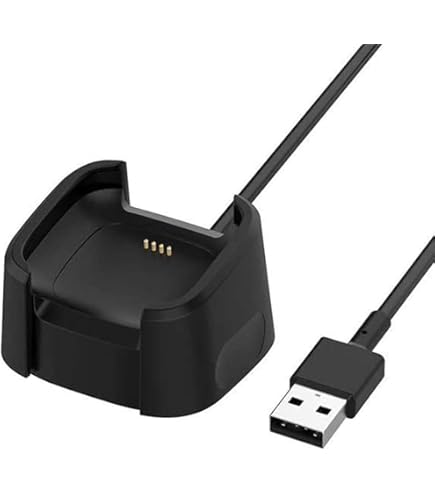 Sinoacc Oplader voor Fitbit Versa 4 & Sense 2 Vervanging 3.3Ft Snelle Oplaadkabel Dock