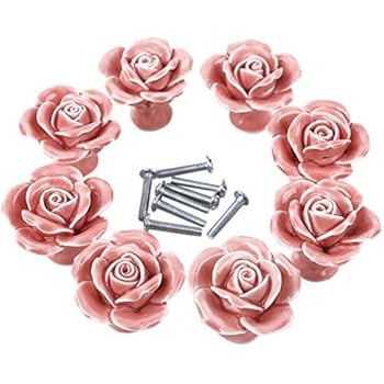 8er Design Pink Rose Porzellan Möbelknopf Möbelknöpfe Möbelgriffe