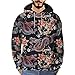 Produktbild Quaan Männer 3D Gedruckt Drachen zur Seite Fahren Lange Ärmel mit Kapuze Sweatshirt Oberteile Bluse Hemd Sweatshirts Trainingsanzug Persönlichkeit Stricken Jacke Warm Weste Mantel