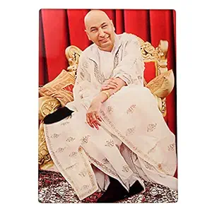 Guruji Religious Acrylic Photo by Easy Wall Prints Premium Acrylic Glass with Stainless Steel Table Top Stand. Size 5