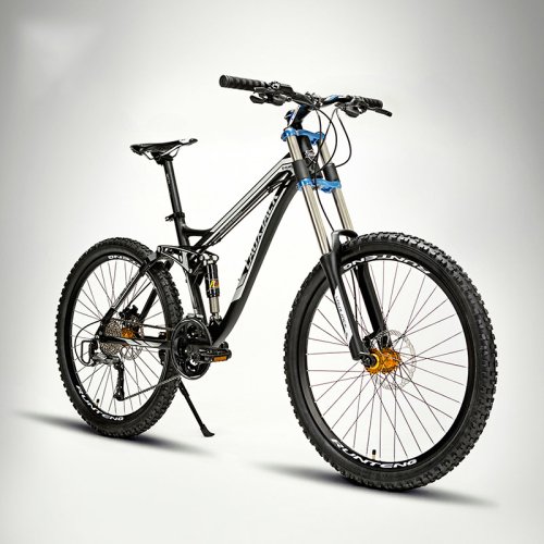 LightInTheBox Mountain Bike Radfahren 24 Speed 26 Zoll/700CC 60mm Herren / Unisex Erwachsene EF51-8 Double Disc Bremse Suspension ForkFull Suspension - Schwarz