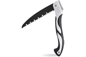 XYDESIGN Sega A Mano, Robusto SK5 Alto Tenore di Carbonio Lama In Acciaio, Premium Potatura Sega con Serratura di Sicurezza Comfort Impugnatura Morbida per il Campeggio (S - 410mm)