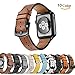 Price comparison product image Chok Idea Leather Watchband Compatible With Apple Watch Strap 42mm 44mm,Genuine Leather Band with Secure Metal Buckle Replacement for iWatch Apple Watch Series 4 3/2/1,Casual Brown
